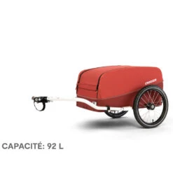 Remorque Vélo Utilitaire Cargo Kalle Croozer 92 Litres -Vélo Accessoires Boutique Remorque velo cargo Croozer kalle rouge