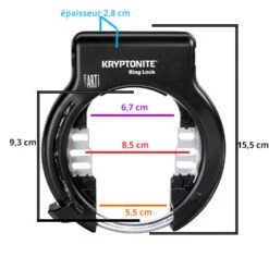 Antivol De Cadre Rétractable Kryptonite Compatible Plug In -Vélo Accessoires Boutique antivol de cadre retractable kryptonite compatible plug in full 4