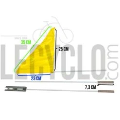 Messingschlager Drapeau De Sécurité Pour Vélo Et Remorque -Vélo Accessoires Boutique drapeau de securite pour velo et remorque dim jaune