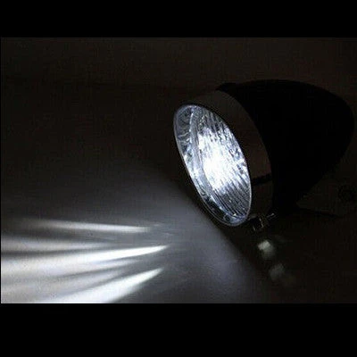 Feu Avant Vélo Vintage Sur Fourche 3 LEDs 2 Feu Avant Vélo Vintage Sur Fourche 3 LEDs – Image 2