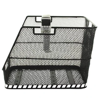 Grand Panier De Vélo Noir Sur Porte Bagage Arrière Class Basil 2 Grand Panier De Vélo Noir Sur Porte Bagage Arrière Class Basil – Image 2