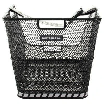 Grand Panier De Vélo Noir Sur Porte Bagage Arrière Class Basil 3 Grand Panier De Vélo Noir Sur Porte Bagage Arrière Class Basil – Image 3