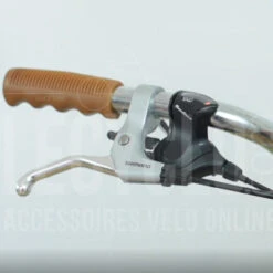 Poignées De Vélo Vintage Caramel Avec Creux 110 Mm -Vélo Accessoires Boutique poignees de velo vintage caramel avec creux 110 mm full 3