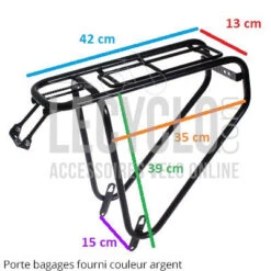 Porte Bagages Vélo Argent Charges Lourdes 35 Kilos Steco 5 Porte Bagages Vélo Argent Charges Lourdes 35 Kilos Steco -Vélo Accessoires Boutique porte bagages velo argent charges lourdes 35 kilos steco full 3
