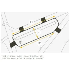 Sacoche De Cadre Pour Vélo MidLoader 4.5 Litres - Topeak -Vélo Accessoires Boutique sacoche cadre topeak midloader 4.5 L mesures