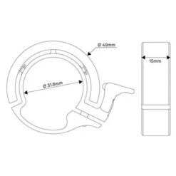 Sonnette Pour Vélo Classic Large Noire Knog Oi -Vélo Accessoires Boutique sonnette pour velo classic large noire knog oi full 4