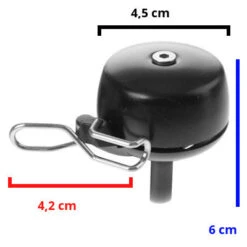 Widek Sonnette Vélo Design 45 Mm Noire Paperclip -Vélo Accessoires Boutique sonnette velo design 45 mm noire paperclip full 3
