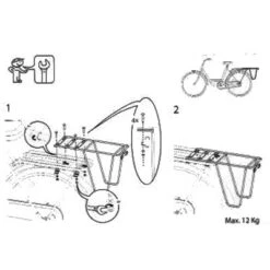 Support Supplémentaire Sur Porte-bagage Vélo - Steco -Vélo Accessoires Boutique support supplementaire sur porte bagage velo steco full 6