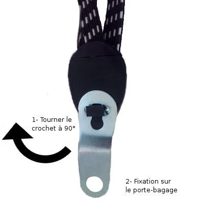 Tendeur Double Crochets Pour Porte Bagage De Vélo 2 Tendeur Double Crochets Pour Porte Bagage De Vélo – Image 2